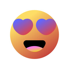 Editable in love, heart eye face vector icon. Part of a big icon set family. Perfect for web and app interfaces, presentations, infographics, etc