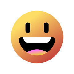 Obraz premium Editable friendly, wide smiling face vector icon. Part of a big icon set family. Perfect for web and app interfaces, presentations, infographics, etc