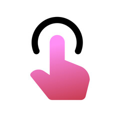 Obraz premium Editable one finger hold vector icon. Part of a big icon set family. Perfect for web and app interfaces, presentations, infographics, etc