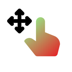 Editable one finger move vector icon. Part of a big icon set family. Perfect for web and app interfaces, presentations, infographics, etc
