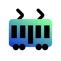 Editable tram vector icon. Vehicles, transportation, travel. Part of a big icon set family. Perfect for web and app interfaces, presentations, infographics, etc
