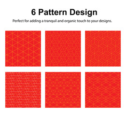 6 Pattern geometric designs bundle.