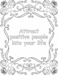 Printable floral coloring page for kids and adults with positive saying for self love and self talk. it helps to succeed and struggle against life to enjoy the tough journey
