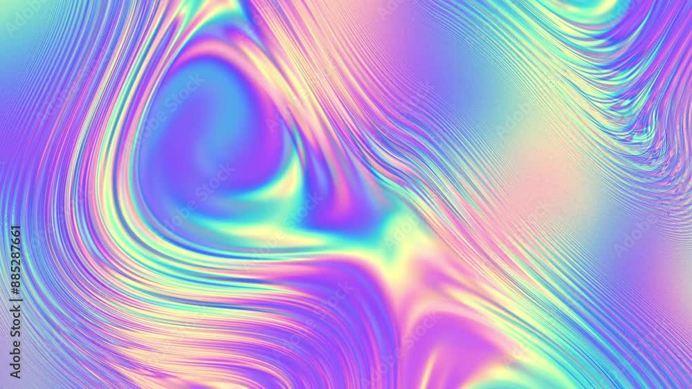 Poster abstract colorful background - metallic undulating liquid reflecting vibrant surface. 4k looped vide