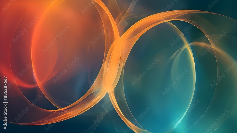 Poster colorful abstract circular swirling patterns in dynamic motion