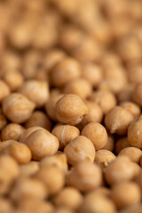 uncooked healthy grains of chickpeas porridge