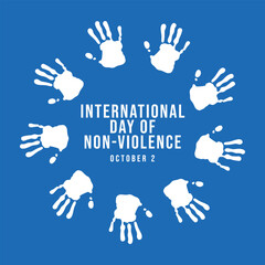 International Day of Non-Violence vector design template good for celebration usage. flat design. eps 10.