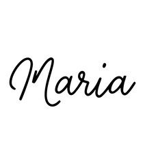 Maria name, back to the roots frase lettering