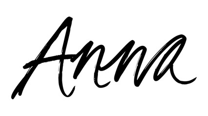 Anna,  sfrase lettering
