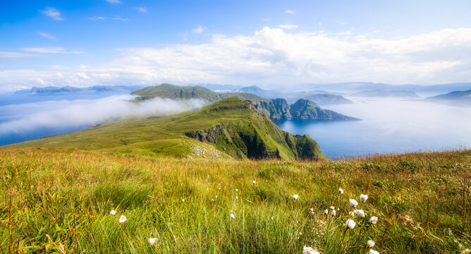 View of the Beautiful and Famous Island Runde in the Western Part of Norway