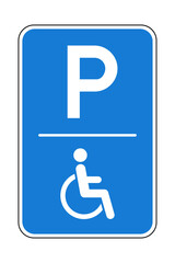 Behinderten Parkplatz Vektor Schild