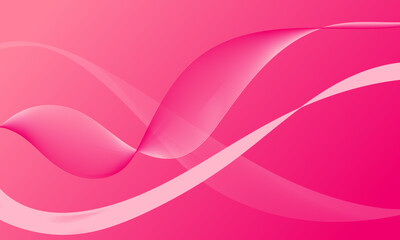 pink smooth lines wave curves on soft gradient abstract background