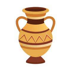 Illustration of Arab clay vase isolated