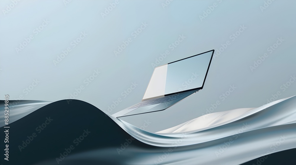 Aufkleber sleek and flowing architectural composition in dynamic movement