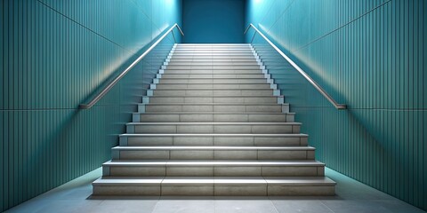 Obraz premium Stairs going up and down in search of treasure, staircase, steps, climb, descend, explore, discover, journey, adventure, ascension