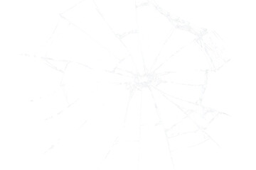 Fototapeta premium Shattered Elegance: Transparent Cracked Glass Overlay. - broken glass.