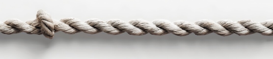 Fototapeta premium A close-up view of tightly coiled natural fiber rope