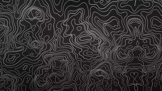 contours Geographic mountain topography vector illustration, Topographic pattern texture, Map on land vector terrain. Elevation graphic contour height lines, Topographic map, 4k animation background