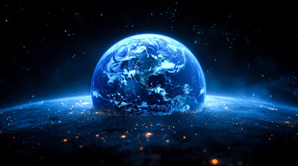 Fototapeta premium background digital earth and connected line for internet networking