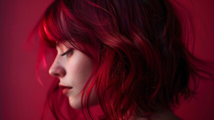 Naklejka premium Red Hair Close Up.