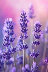 Obraz premium A cinematic macro shot of lavender flowers often used in spa treatment aromas AI genrated illustration