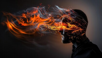 Interactive imagery capturing dynamic human movements, blending photography with motion