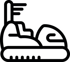 Bumper car moving on electricity in amusement park