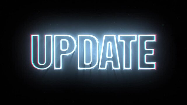 Update text neon animation
