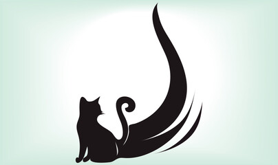 Cat Silhouette International Cat Day.