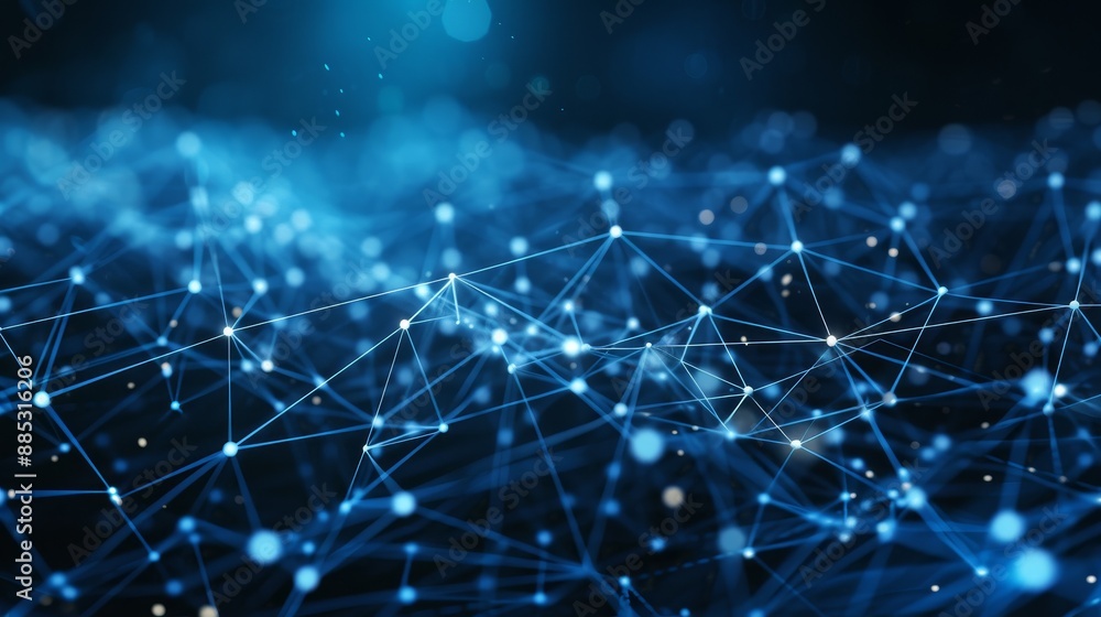 Aufkleber a constellation of interconnected points and lines symbolizing a futuristic technological network ai