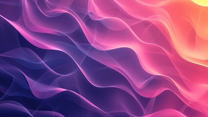 Obraz premium abstract background with smooth lines in pink, orange and purple colors