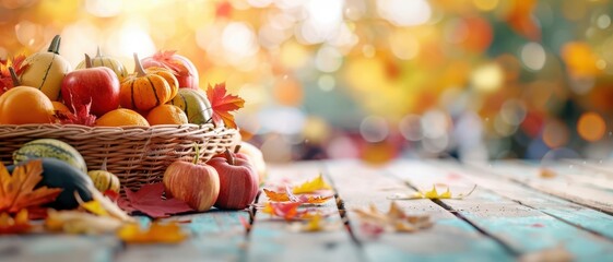 Scenic autumn festival setting with colorful foliage, picturesque and inviting