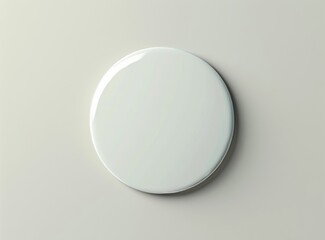 Mockup of two badges rendered in 3D on white background