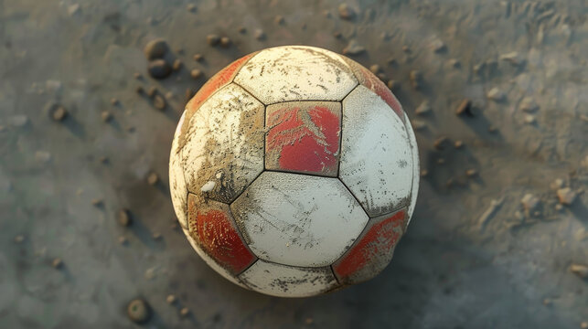 "Top view of a 3D rendering of a fistball."