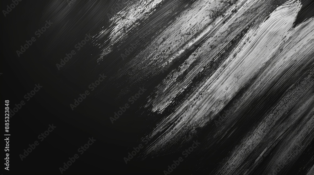 Poster abstract black and white brush stroke texture background. art design element with dynamic line patte