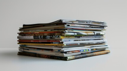 Stack of magazines.