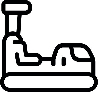 recommend clip art: Single line drawing icon of a futuristic hovercraft transporting people