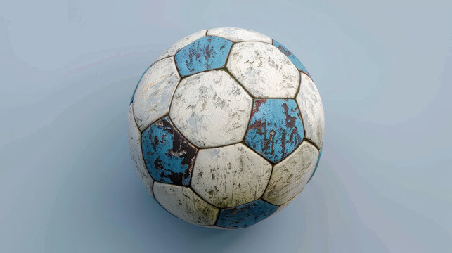 "Top view of a 3D rendering of a fistball."
