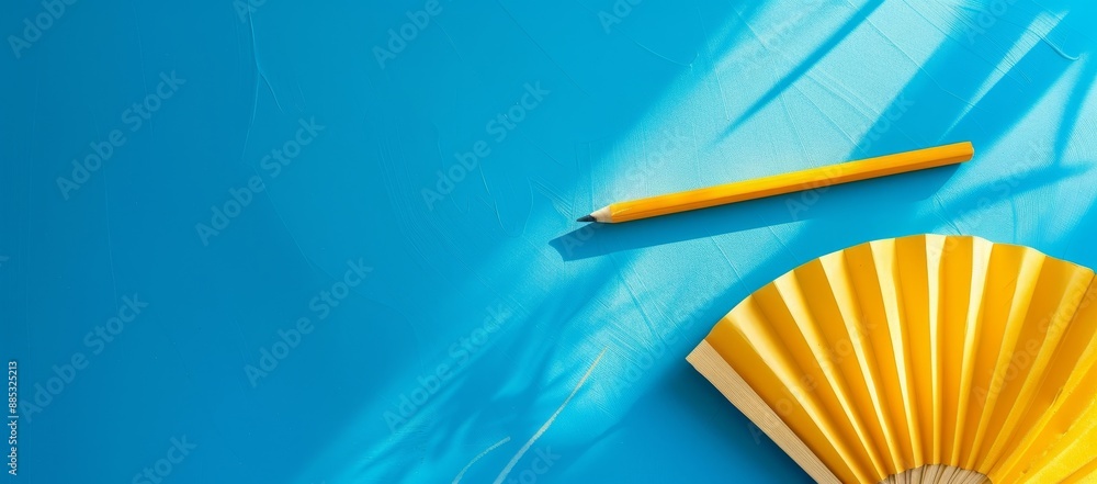 Poster answer and education concept. 3d rendering of an abstract pencil question mark on a blue background.