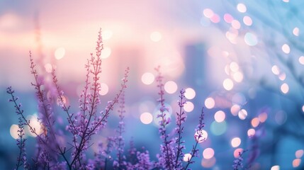 Blooming Flowers in a Dreamlike Landscape