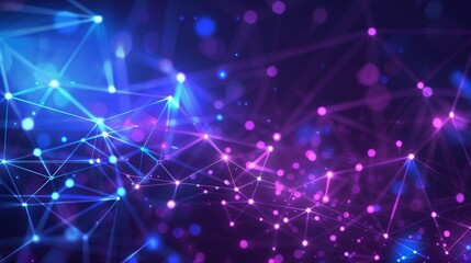 Motion animation of an empty copy space with the plexus pattern of future innovation technology digital business concepts with a decentralized communications line network as a background