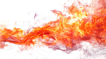 fire on white background