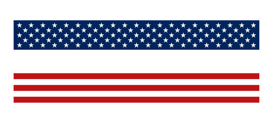 Stars and Stripes American flag ribbon set