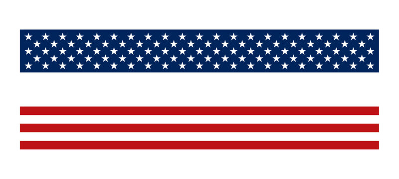 Stars and Stripes American flag ribbon set