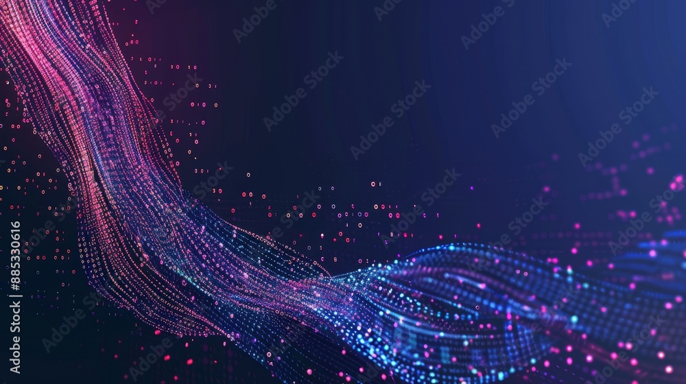 Poster an illustration of big data technology and data science, querying, analysing and visualizing complex