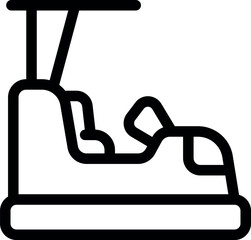 Bumper car with canopy, a thrilling amusement park attraction for kids and adults