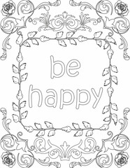 Printable floral coloring page for kids and adults with affirmation words for self talk and self care. it helps to succeed and struggle against life to enjoy the tough journey
