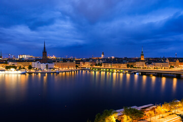スウェーデン ストックホルムの夜景