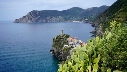 view to corniglia, cinque terre, italy