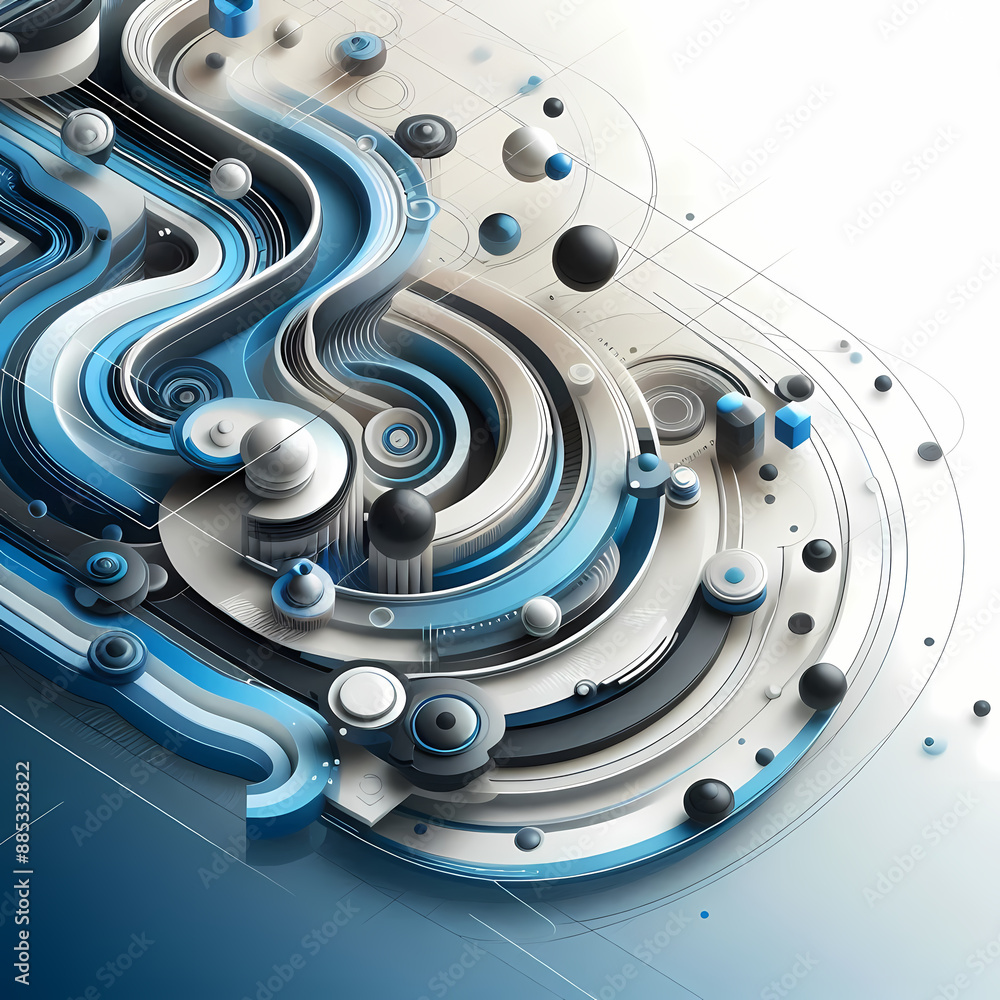 Poster abstract background design smooth gradients seamless transitions